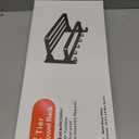 VOLDRA Towel Racks for Bathroom, 24-Inch Towel Shelf with Towel Bar Foldable Towel Holder with 7 Hooks Towel Storage Organizer for Bathroom & Lavatory Wall Mounted(Matte Black)