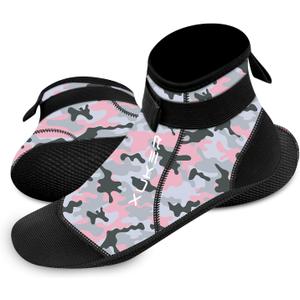 XUKER Water Socks Neoprene Socks, 3mm Glue Blind Stitch Sand Beach Volleyball Wetsuit Socks Water Booties for Diving (XL)