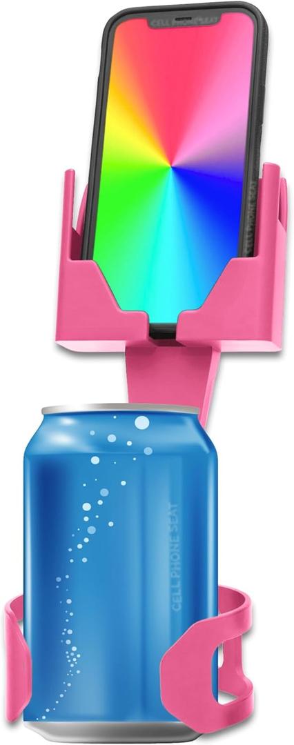 Cup Holder Phone Holder Mount for Car - Universal Adjustable Expander Cradle Hands-Free Driving - Compatible with All Smartphones Car Mount for iPhone Samsung Google Android Mobile Accessories Pink