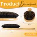 Belula 100% Boar Bristle Hair Brush Set (Medium). Soft Natural Bristles for Thin and Fine Hair. Restore Shine And Texture. Wooden Comb, Travel Bag and Spa Headband Included!