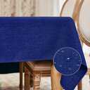 BALCONY & FALCON Rectangle Tablecloth Washable Wrinkle Resistant and Water Proof Table Cloth Decorative Linen Fabric Tablecloths for Dining Parties Kitchen Wedding and Outdoor Use (Royal Blue, 57x118)