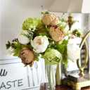 FiveSeasonStuff Vintage Artificial Peonies Silk Peony Flowers and Hydrangeas for Wedding Bridal Home Dcor  Beautiful Floral Centerpiece Arrangement 2 Bouquets (Country Rustic Brown Beige Green Mix)