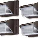 ledmo Wall Pack Light 150w Waterproof 5000K 21000lm 100-277V Equivalent Energy Save Ultra Bright Commercial Outdoor LED Wall Lights Exterior Security Flood Lighting 4 Pack for Yard,Garage,Building