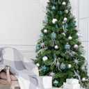 KI Store Large White Christmas Balls 4-Inch Shatterproof Christmas Ball Ornaments Decorations for Xmas Tree Wedding Party Home Decor