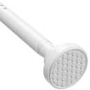 MEXAU White Tension Curtain Rod 40-113 Inch Long Tension Rod 1.26" Spring Tension Curtain Rod Adjustable Curtain Rods No Drilling Tension Shower Rod Curtain Tension Rod for Bathroom Windows Doorways