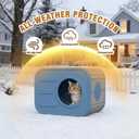 Outdoor Cat House, Cat Houses & Condos, Cat Houses for Outdoor Cats, Blue Gray 14.3"D x 20.7"W x 15.8"H