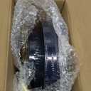 YOUBET 125PCS Blue Plastic Plates - Navy Blue Disposable Plates With Gold Rim Include 25 Dinner Plate, 25 Dessert Plate, 75 Gold Silverware Cutlery for Party & Wedding