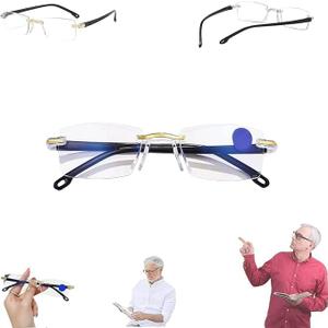 Anti-Blue vision glasses as seen on tv for men, Anti-Blue Light Presbyopia Glasses, Auto Zoom