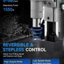 Mag Drill Press, 1550W Portable Magnetic Drill Press with 2" Boring Diameter, 0-580 rpm Stepless Speed & Reversible Direction, 2922 lbf Mag Force Electric Drilling Machine for Metal Surface
