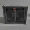 2 Piece Gray Snowflake Soda Can Glass Set
