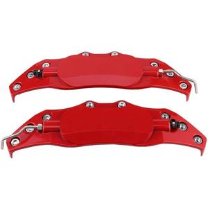 Brake Caliper Covers, Left Right Universal Red Aluminium Alloy Brake Caliper Covers, For 16-17 Inch Wheels (L)