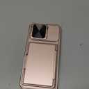 BXYJY for iPhone 16 Pro Case Wallet, Builtin Card Holder (45 Cards), Slide Camera Cover, Military Grade Protection, Hard Heavy Duty Women Girly Men Protective Phone Case for iPhone16 Pro, Rose Gold