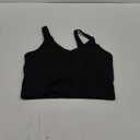 REORIA Womens Sexy Square Neck Double Lined Seamless Sleeveless Cropped Tank Yoga Crop Basic Tops (Small, 02-black)