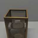 HD 10 in Metal Candleholder W/Glass