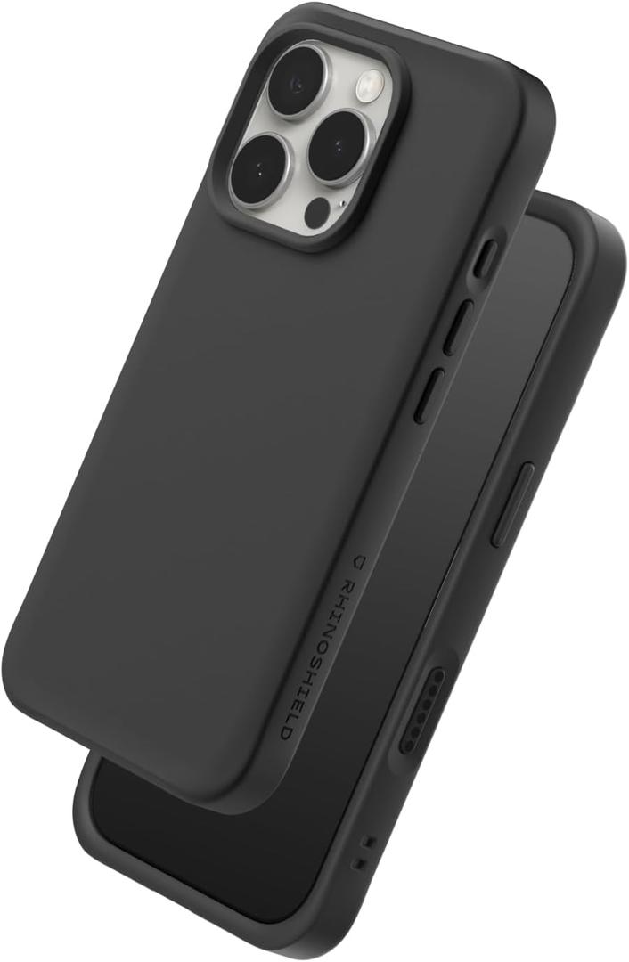 RhinoShield Case Compatible with iPhone 16 Pro | SolidX - Reinforced Shock-Absorbing Slim Design Protective Cover with 3.5M / 11ft Drop Protection - Classic Black