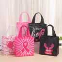 Breast Cancer Awareness Party Favor Bags, 9PCS Pink Ribbon Non-Woven Gift Tote Bags with Handles, Hope Strength Faith Treat Bags for Women Charity Fundraiser Campaign Party Supplies