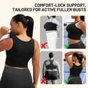 UBCUTE Crop Tank Tops for Full Bust Women,Wireless Push-Up Sports Bra, Full-Coverage Workout Top for Yoga, Gym & Running