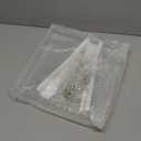 12"x12" Clear Acrylic Serving Tray with Golden Handles, Sturdy Huge Capacity Acrylic Trays for Coffee, Juice, Kitchen and Desk Organizer, Storage Tray (12"x12")