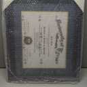 11x14 Diploma Degree Frame with Navy Mat or Display 15x18 Certificates without Mat,Solid Wood,Black Finish with Intricate Black Rope Detail,UV Protection Acrylic