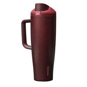 Owala FreeSip Tumbler Insulated Stainless Steel Water Bottle with Built-in Straw and Side Handle, For Travel, Work, School, and Sports, 40oz, BPA Free, Leak Proof, Black Cherry