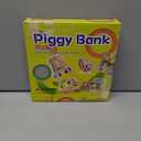 weallbuy Large Letter Piggy Bank for Kids Boys Girls Wooden Personalized Piggy Banks A-Z with Target Area Clear Alphabet Banknote Coin Banks for Gift Decoration Baptism (F)