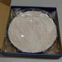 10" Oak Bathroom Vanity Tray Turntable for Perfume Candle, Round Wooden Decorative Tray for Kitchen Sink Countertop Organizer, Bathroom Counter Organizer for Skincare Makeup, Rustic White