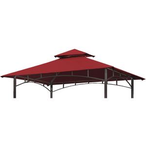 Eurmax USA High Performance Grill Gazebo Canopy Replacement Cover 5x8 BBQ Gazebo Shelter TopBurgundy