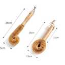 Wodden Cleaning Brush, Bottle Washing Brush, Pan Scrub Brush, Natural Coconut Fiber Brush Head , Sturdy, Deep Cleaning, Eco-Friendly