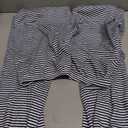 Striped Wide Leg Pants for Women - Casual Loose Fit High-Waisted Drawstring Pajama Pants - Straight Trousers (M)