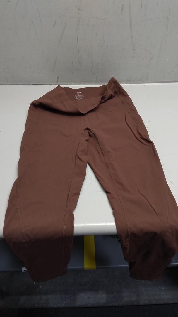 RBX Active Womens Capris Leggings Yoga Athletic Workout Cropped Leggings, (Corset Chocolate, Size Medium)