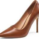 GENSHUO Women's Closed Toe Stiletto High Heels Dress 4 Inch Heeled Pointed Toe Party Homecoming Wedding Pump Shoes 7.5