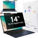 Peslv Magnetic Laptop Privacy Screen 14 inch for 16:10 Computer Monitor, 14" Removable Anti Glare Protector Blue Light Filter Shield Compatible with Lenovo Hp Dell Acer Asus Thinkpad Envy Xps