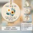 Soul Sister Christmas Ornament 2025, Love You Sister Gifts for Christmas, Birthday, Ceramic Ornaments for Family Reunion Decorations, Holiday Family Exchange Gifts for Sisters in Law