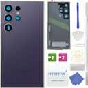 Galaxy S24 Ultra Back Glass Replacement for Samsung Galaxy S24 Ultra Rear Back Cover Glass Waterproof and Camera Lens+Professional Repair Tool Kit (Titanium Violet)