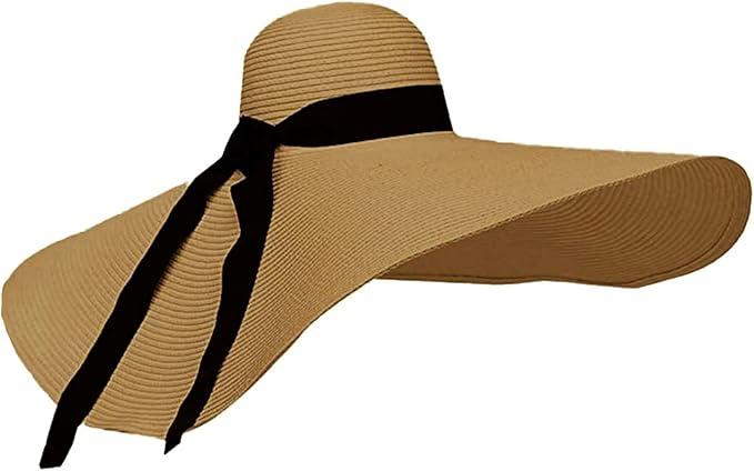 Sun Hat for Women, Women's Wide Brim Sun Hat Summer Beach Sun Hat UV Sun Protection Packable Reversible Bucket Hat