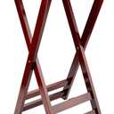 G.E.T. TSW-103 31.5" Tall Folding Mahogany Wood Tray Stand (Qty,1)