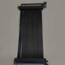 EZDIY-FAB PCIe 5.0 X16 Riser Cable,128GB/s Bandwidth, for RTX 50/40 & RX 9000/7000 GPUs, PCIe Extension Card, Backward Compatible with PCIe 4.0/3.0,Vertical GPU Mount,Straight-20cm,Black