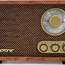 Vintage AM FM Classic Retro Bluetooth Radio with Treble Bass Control