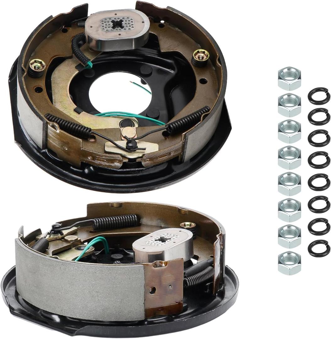 2Pcs 10" x 2-1/4" Electric Trailer Brake Assemblies for 3,500lbs to 4000lbs, Left and Right