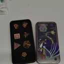 Haxtec D&D Metal Dice Set Gold Purple DND Dice Compatible with Dungeons and Dragons Gifts RPG Roleplaying Dice