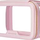 Camdeez ROWNYEON Clear Makeup Case Toiletry Bag Multipurpose Travel Makeup Train Case Portable Cosmetic Organizer Transparent Storage Bag (Pink)