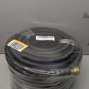 Heavy Duty Premium Garden Hose 200ft x 5/8", 300PSI Working, 1000PSI Burst, Hybrid Rubber Water Hose with Transparent Swivel Handle - Hot/Cold Water - Five Layered Braiding with Brass fittings (Black)