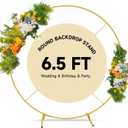 Balloon Arch Stand Metal Round Backdrop Stand Circle Balloon Arch Frame Wedding Arches 6.5FT for Ceremony Birthday Party Baby Shower Decoration