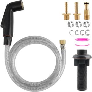 Kitchen Faucet Sprayer Attachment/Hose/Holder Set Universal Fit Compatible with Moen/Delta Faucet Sprayer Replacement, Kitchen Sink Side Sprayer Head, Oil Rubbed Bronze