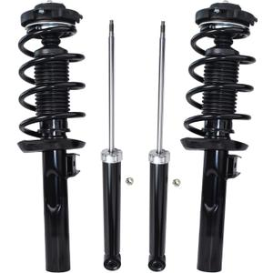 Detroit Axle - Struts Shocks for VW Golf CC Jetta Passat Rabbit Audi A3 Complete 2 Front Struts with Coil Spring 2 Rear Shock Absorbers Replacement Ready Strut