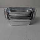 10 Pcs Galvanized Oval Planters Tub with Handles, Metal Pail Flower Pot Planter Box for Floral Arrangements Patio Garden, 11.5  4.3  3.7 in