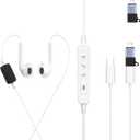 Sound Card Karaoke Headset with in-Ear Monitoring, Voice Changer, Reverberation, Built-in Sound Card, Karaoke Microphone, Portable Karaoke Headphones, Type C HiFi Wired Earbuds for Musician