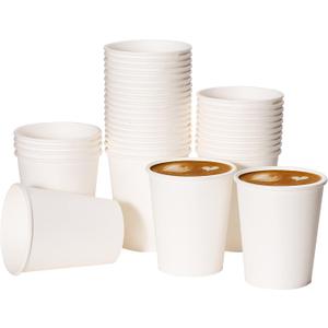 RACETOP 1000 pack 8 oz Paper Coffee Cups Disposable, Hot Coffee Cups 8oz, Office Coffee Cup (8 oz 1000 pack) (white, 1000)