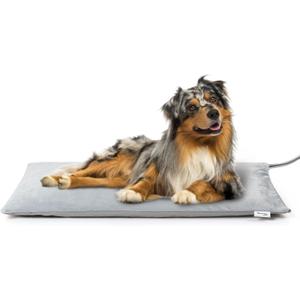 Toozey Outdoor Pet Heating Pad 35x24in,Extremely Waterproof Heated Bed for Dogs and Cats, Thermostatic Control, Chew-Resistant Cord, Soft Electric Blanket with Overheat Protection