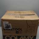 COLAMY Bar Stools Set of 2, 26.18" Counter Height Swivel Stools with Thick Padded Seat, Adjustable Footrest & 360° Rotation, Soft Fabric Upholstery for Kitchen Island/Home Bar/Cafe, Beige